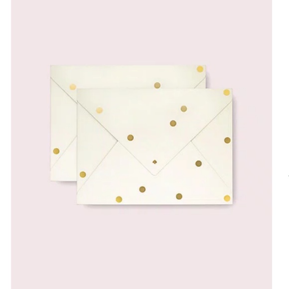 kate spade gold dot envelope folio set of 2 nwt - Picture 1 of 5